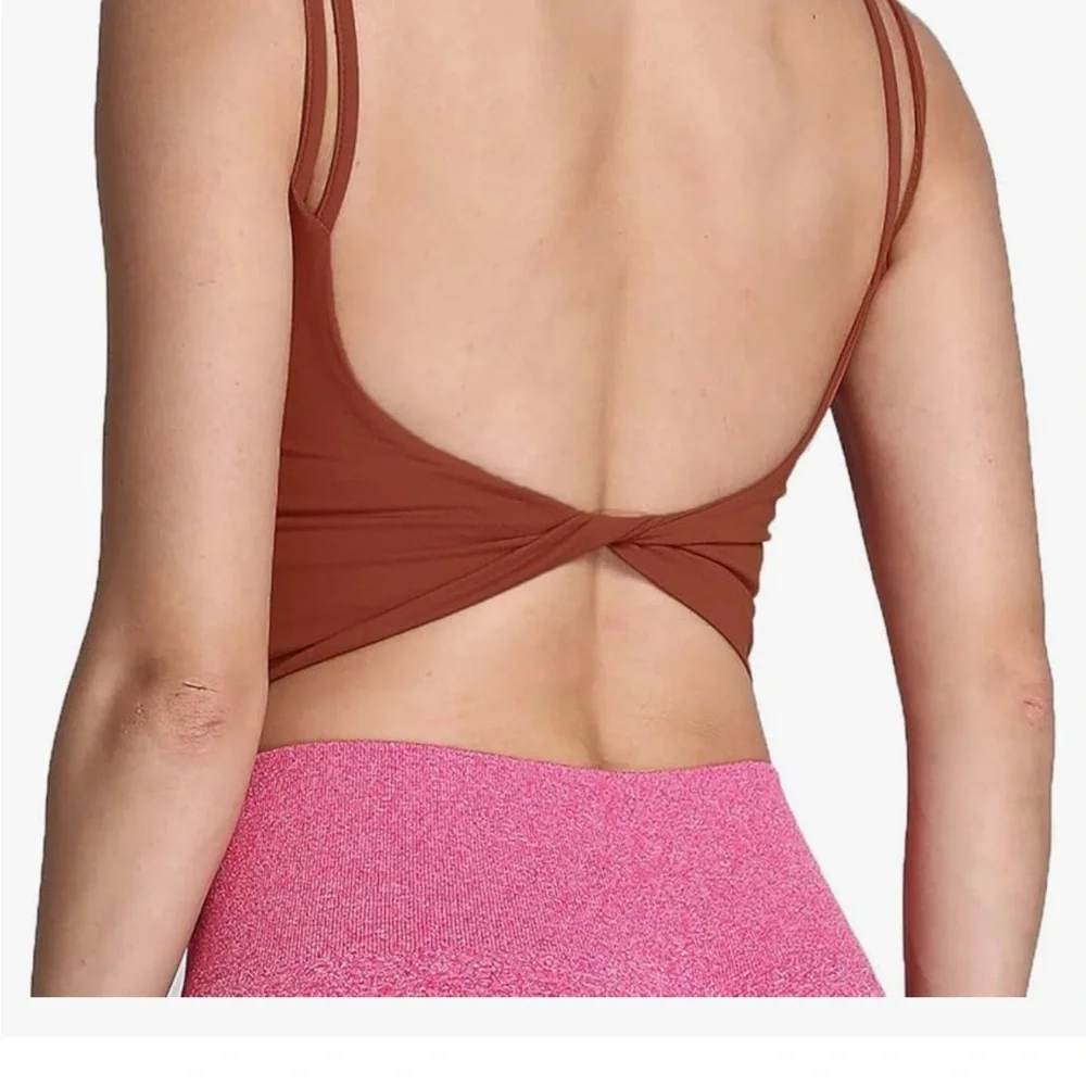 Burnt Orange workout top - Picture 2 of 4